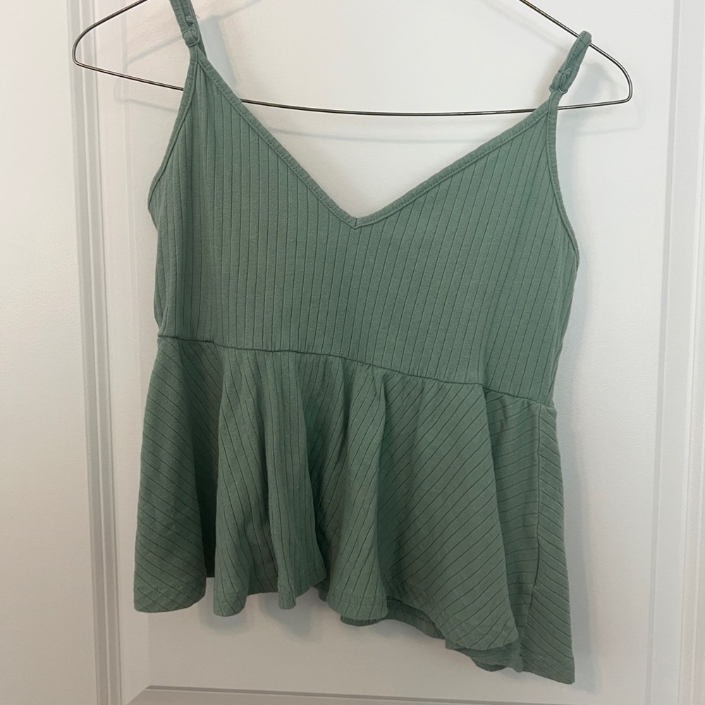 SHEIN Sage Green Ribbed Camisole